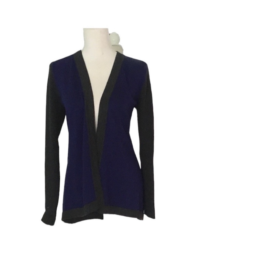 41 Hawthorn Blue Gray Open Front Cardigan Size Small